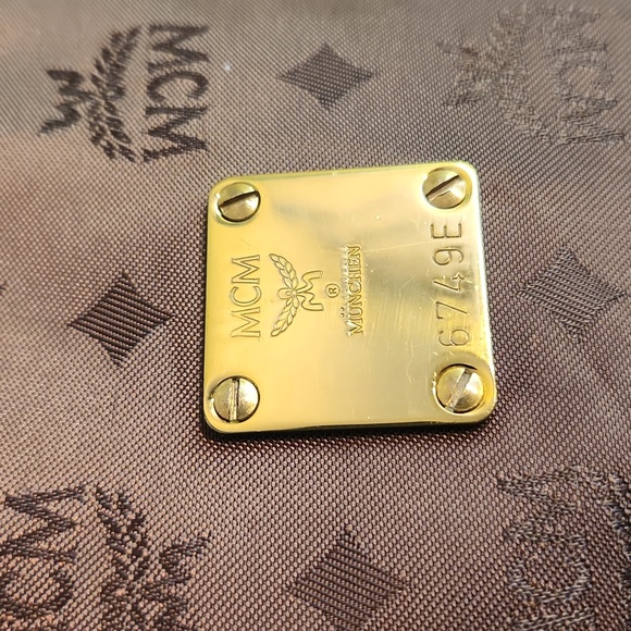 MCM Brown Monogram Nylon Zip Tote - Picture 3 of 15